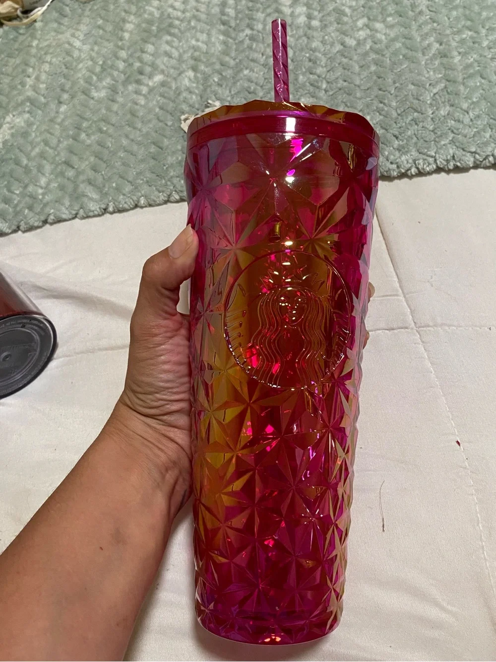 Starbucks tumblers enchanted forest, studded prism and sparkle glitter tumbler